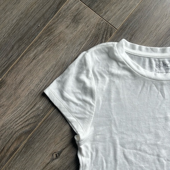 PACSUN White Ribbed Baby Tee - Picture 2 of 3